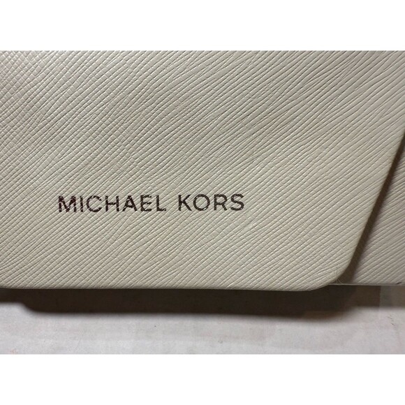 Michael Kors MK Cream White Sunglasses Case Shell Large, Pouch & Cleaning Cloth - Picture 9 of 12